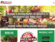 Tablet Screenshot of heritagemarket.net